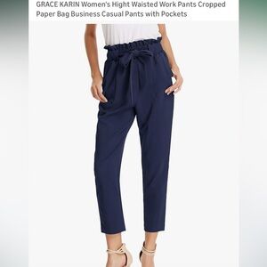 Women’s Grace Karin High Waisted Paper Bag Pants